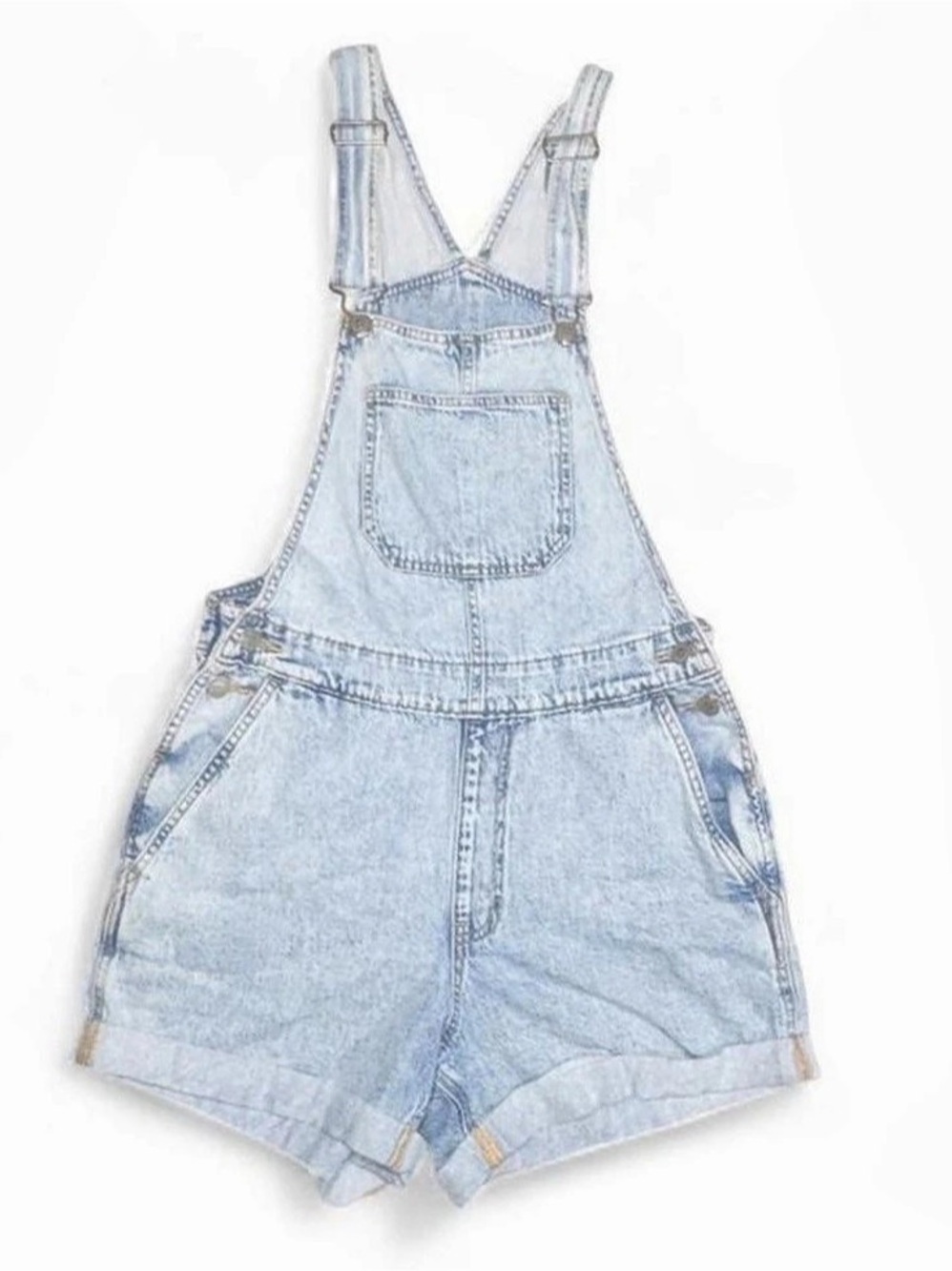 Cottagecore Hollister Co. Light Blue Denim Overalls – Size S | Y2K Fall
